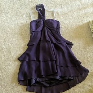Nordstrom Purple Tiered Halter Dress